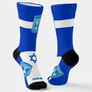 Chaussette Israël Drapeau Patriotique, Durable Israël Premium