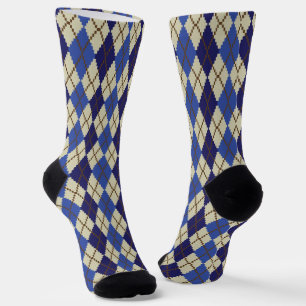 Chaussette Jacquard de Scone aux bleuets