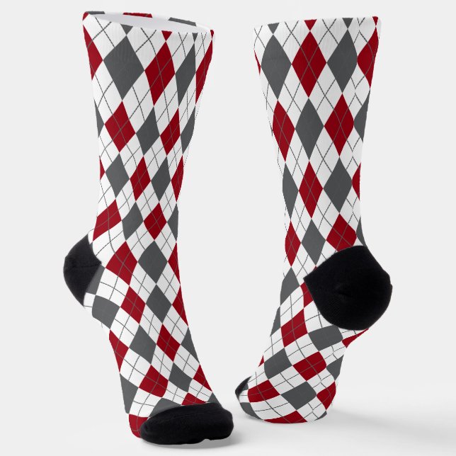 Chaussette Jacquard Motif Grey Bourgogne (Angulaire)