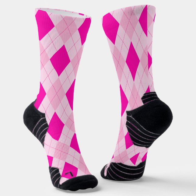 Chaussette Jacquard rose (Angulaire)
