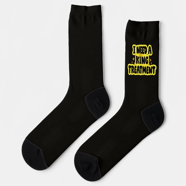 Chaussette J'ai besoin d'un traitement de roi (Gauche)