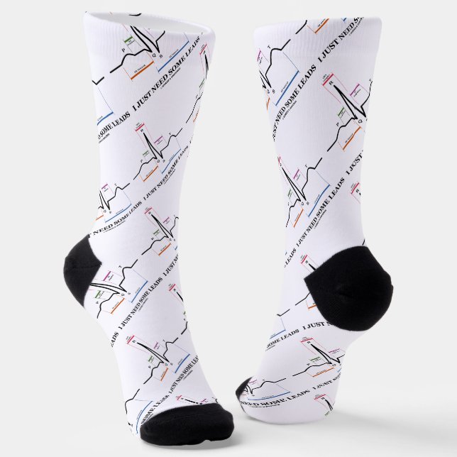 Chaussette J'Ai Juste Besoin De Quelques Leads ECG EKG Humour (Angulaire)