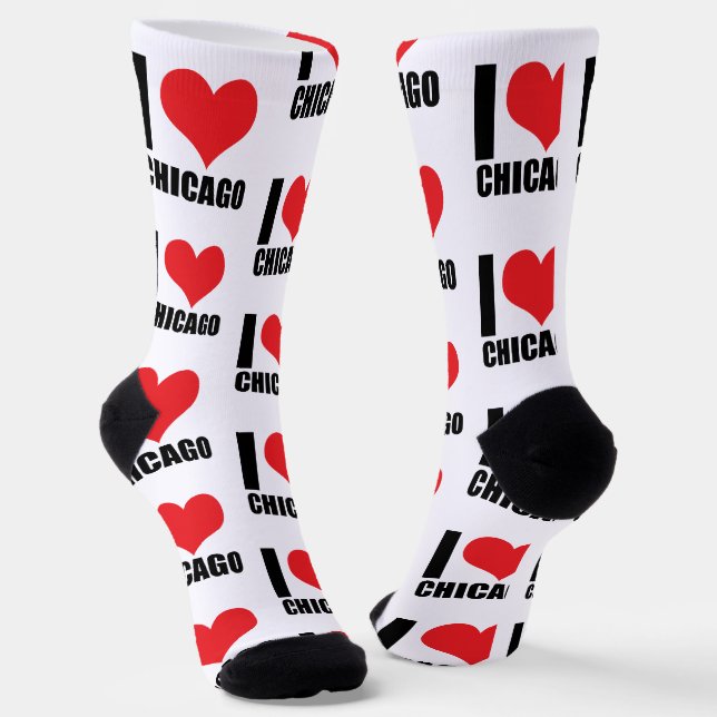 Chaussette J'aime Chicago (Angulaire)