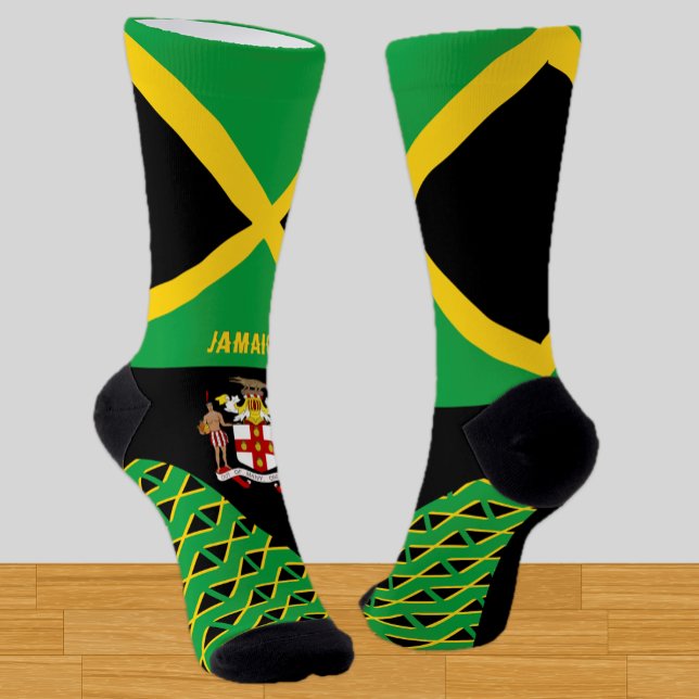 Chaussette Jamaïque, mode, drapeau jamaïcain, patriotique (Créateur téléchargé)