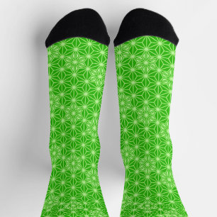 Chaussette Japonais Asanoha motif, vert jade