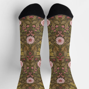 Chaussette Jardin sauvage sur café brun