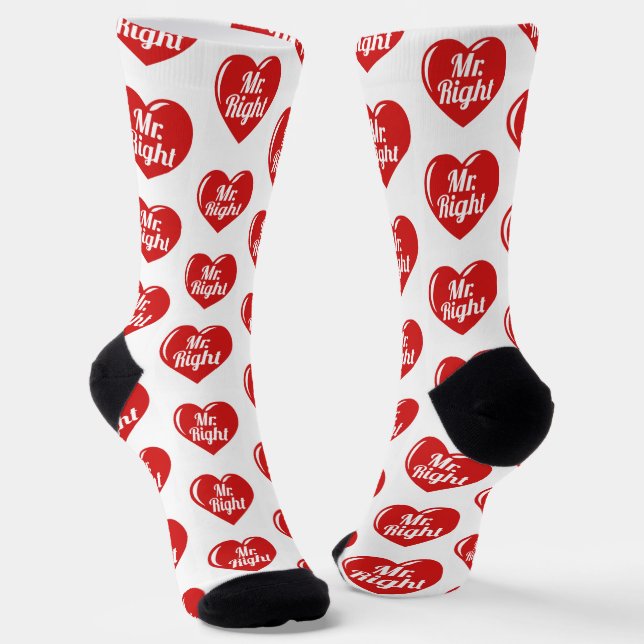 Chaussette Je Suis Sa Mère Right Red Heart (Angulaire)