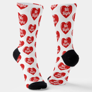 Chaussette Je suis son Monsieur Bonheur Cœur Rouge