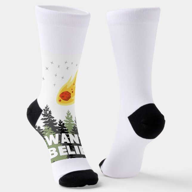 Chaussette Je veux croire les chaussettes Astéroïdes (Angulaire)
