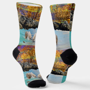 Chaussette Jeunes Ours Polaires Pêche, Chaussettes d'équipage