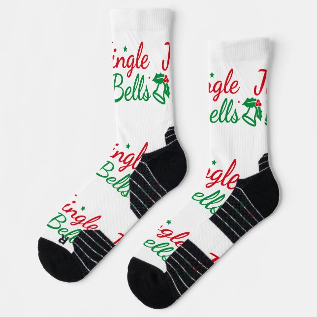 Chaussette Jingle Bells Image Pantalon imprimé chaussettes-bo (Gauche)