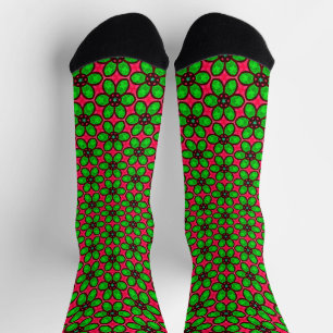 Chaussette Joli Motif de fleurs Abstraites