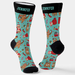 Chaussette Joli Noël à Sloth Motif Noël Noël Joyeux Noël