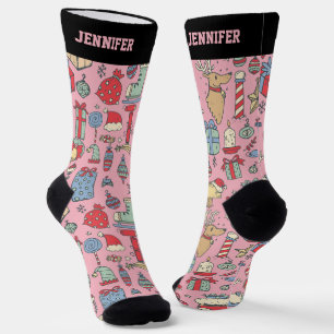 Chaussette Joli Noël Motif Noël Noël Jour de Noël Élément de 