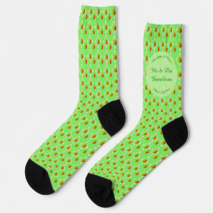 Chaussette Joli Printemps Mariage Pomme fleur et Pommes