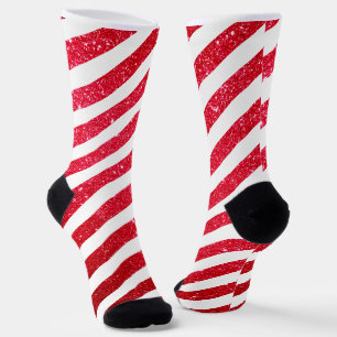 Chaussette Joli Sucre de canne de Noël Parties scintillant Mo
