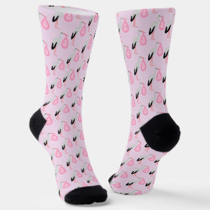 Chaussette Jolie Bébé rose Fille Stork Patterned