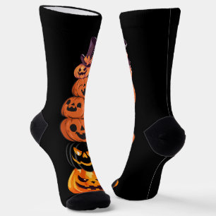 Chaussette Jolie fête d'Halloween sorcière Citrouille