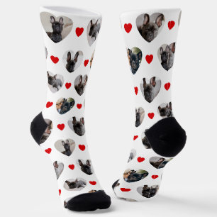 Chaussette Jolies Photos Personnalisées de 6 Animaux de Compa