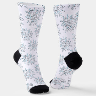 Chaussette Jolis flocons de Noël, tempête de neige d'hiver