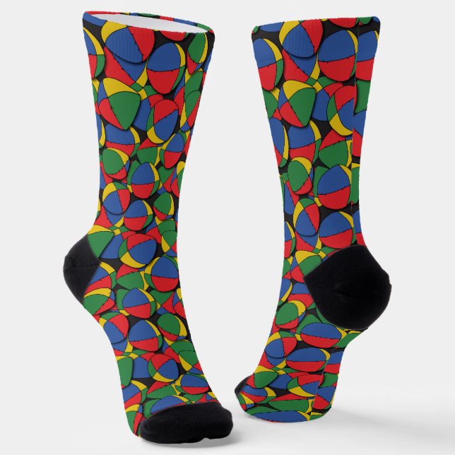 Chaussette Jongleur Jongler des boules à motif (Angulaire)