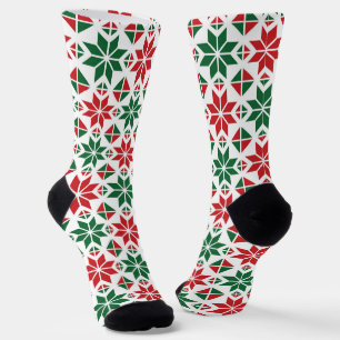 Chaussette Jote Fille Noël Flocon de neige Motif illustré
