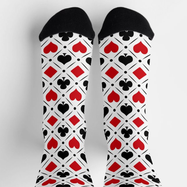 Chaussette Jouer des symboles de cartes (Haut)