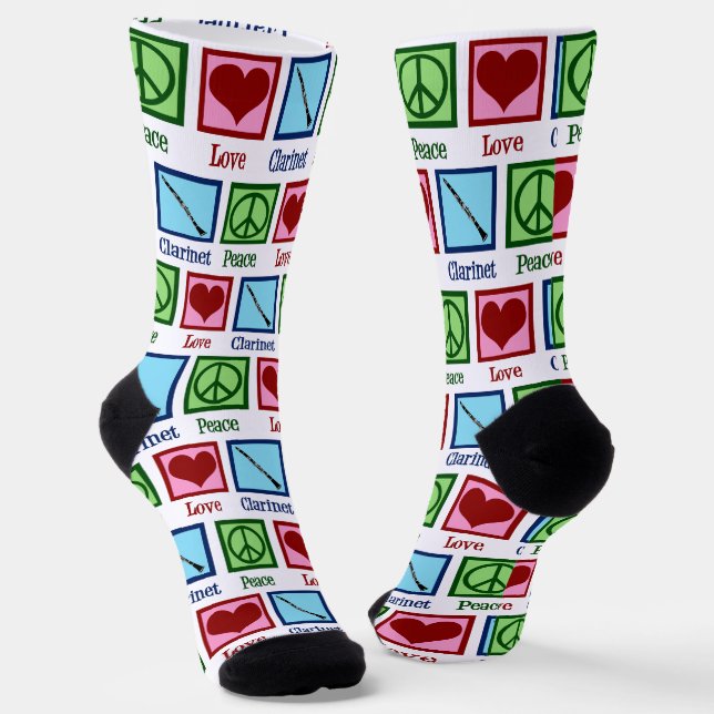Chaussette Joueur Clarinet pour la paix (Angulaire)