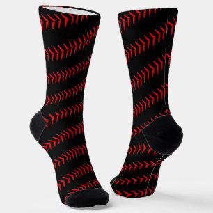 Chaussette Joueur de baseball ou de softball Laces rouges sur