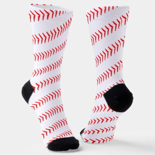 Chaussette Joueur de baseball Red Laces Spiral Fun Sports