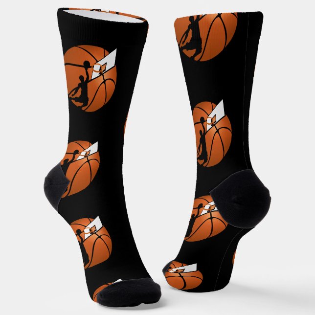 Chaussette Joueur de basket et cerceau (Angulaire)