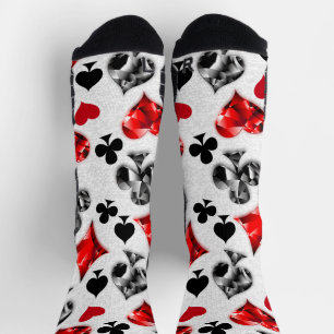 Chaussette Joueur de poker Joueur de cartes de jouer costumes