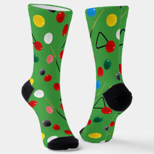 Chaussette Joueur de Snooker amusant Coeurs, Balls et Triangl