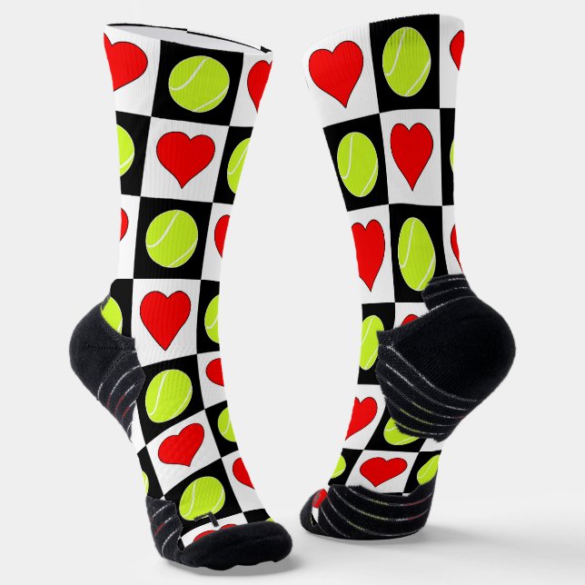 Chaussette Joueur de tennis Ballons de tennis & Coeurs Sports (Angulaire)