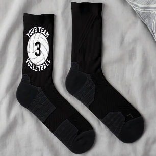 Chaussette Joueur de Volleyball Nom d'Équipe Personnalisé & N