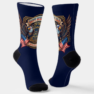 Chaussette Joyeux Anniversaire USA 250 Ans   Aigles Patriotiq