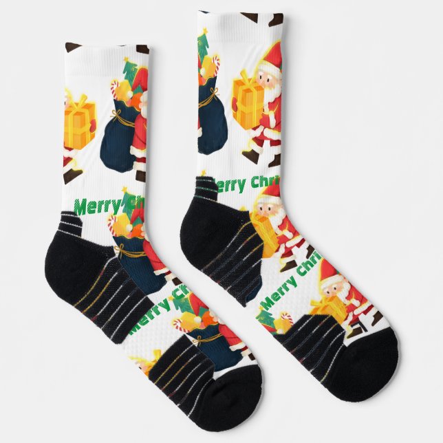 Chaussette Joyeux Noël haute performance équipage sportif (Droite)