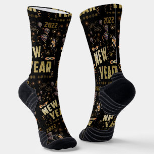 Chaussette Joyeux Nouvel An 2022, Fête de la Parties scintill
