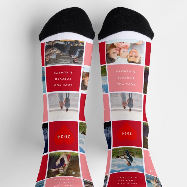 Chaussette Joyeux Valentines Jour 7 Photo (Haut)