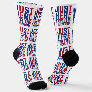 Chaussette Juste Ici Pour Le Feu D'Artifice Drôle Pour Deux