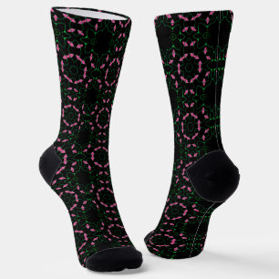Chaussette Kaleidoscope Émeraude et Rose