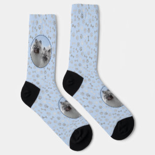 Chaussette Keeshond Paire de Kees Peinture Art animal origina