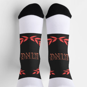 Chaussette KING Imprimé Homme de Grande Qualité Logo Couronne
