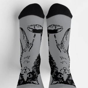 Chaussette Kitty Chat sur Grey Fine Art
