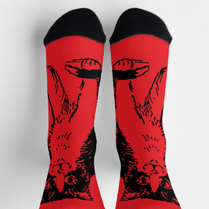 Chaussette Kitty Chat sur Red Fine Art
