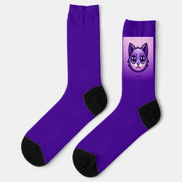 Chaussette Kitty mignon pourpre aussi