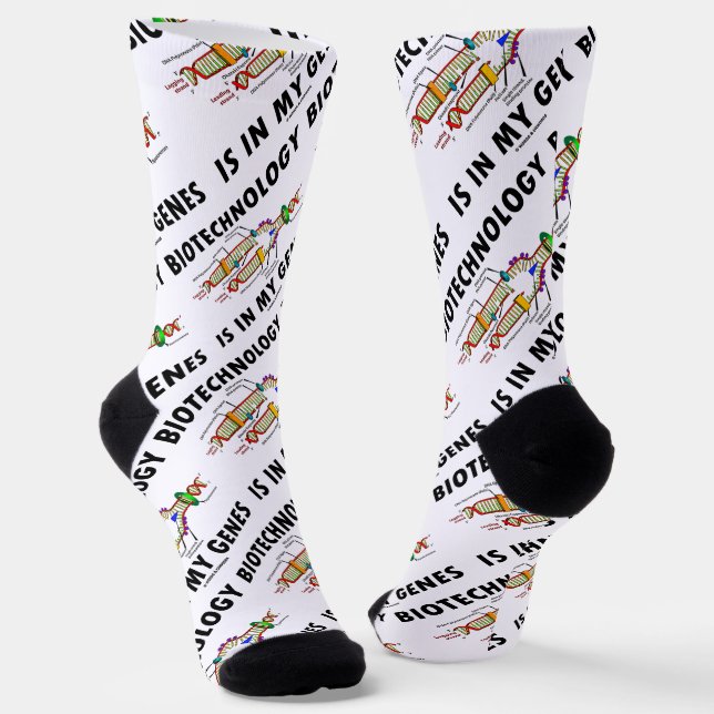Chaussette La biotechnologie est dans mon Humour de réplicati (Angulaire)