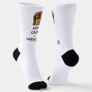Chaussette La couronne dorée rouge de SlipperyJoe reste calme
