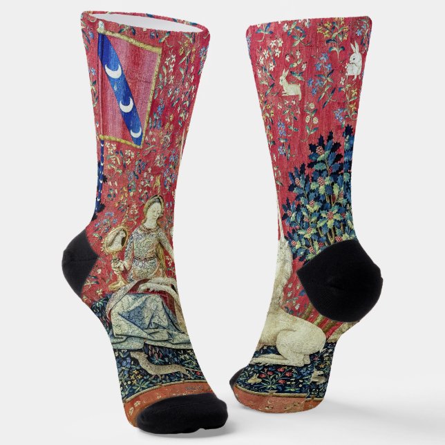 Chaussette La Dame et la licorne, Vue (Angulaire)