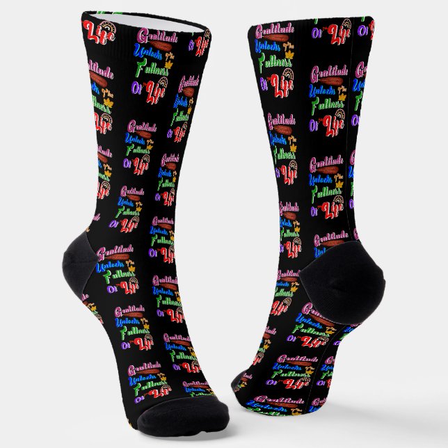 Chaussette La Gratitude Déverrouille Toute La Vie (Angulaire)